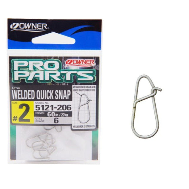 Owner Pro Parts Welded Quick Snap | 5121 | 6 Pcs Per Pack | - Fishermanshub#00 | 9Kg (20Lb)