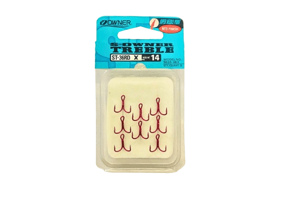 Owner ST - 36RD X S - Owner Red Treble Hook | 5636 | 8 Pcs Per Pack | - Fishermanshub14
