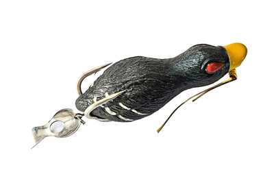 Pexxo Fly Bug Frog Handmade Soft Lure | Floating | 7 Cm | 9 - 10 Gm | - FishermanshubBlack