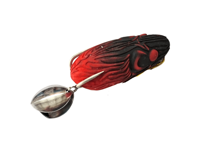 Pexxo Spyro Frog Handmade Soft Lure | Floating | 6 Cm | 11 - 12 Gm | - FishermanshubRed
