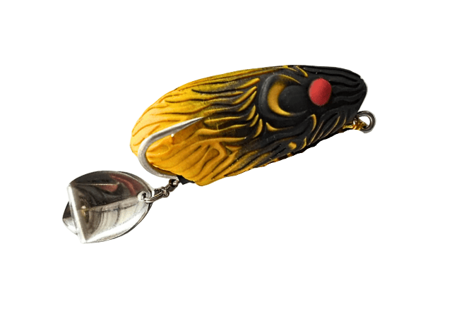 Pexxo Spyro Frog Handmade Soft Lure | Floating | 6 Cm | 11 - 12 Gm | - FishermanshubYellow