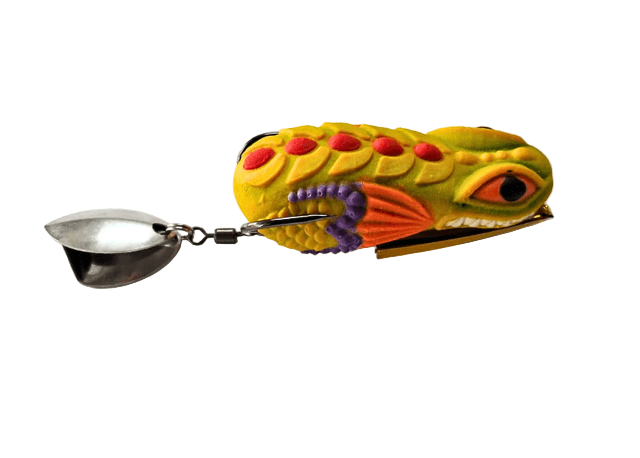 Pexxo Trap Frog Handmade Soft Lure | Floating | 6 Cm | 10 - 11 Gm | - FishermanshubLime