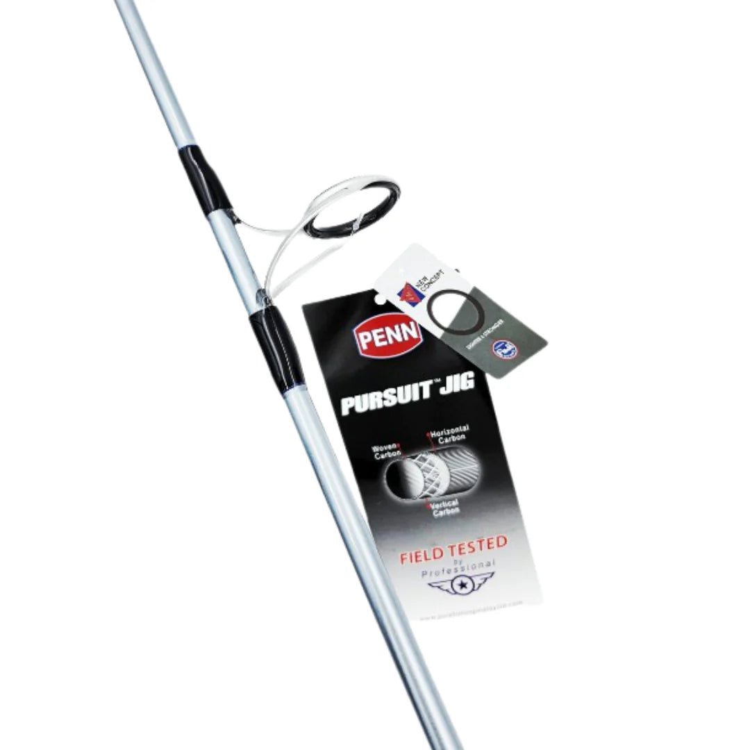 penn 6 foot fishing rod Penn Pursuit Jig Spinning Rod | Jigging Rod | Butt-Joint | 6 Ft - XH