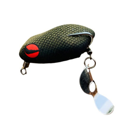 Pexxo Zippy Frog Handmade Soft Lure | Floating | 4 Cm | 4 - 5 Gm | - FishermanshubBlack