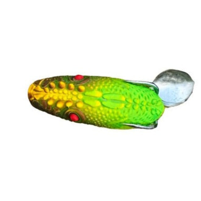 Pexxo Crocodile Frog Handmade Soft Lure | Floating | 6 Cm | 12 - 13 Gm | - FishermanshubLime