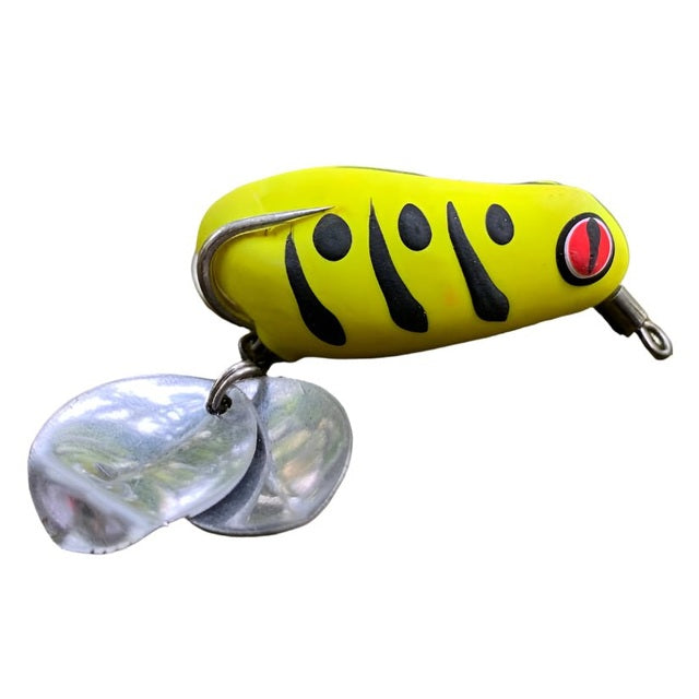 Pexxo Laser Frog Handmade Soft Lure | Floating | 4 Cm | 7 - 8 Gm | - FishermanshubYellow