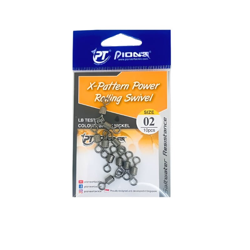 Pioneer X - Pattern Power Rolling Swivel | 65Lb - 95Lb | 12 Pcs Per Pack | - Fishermanshub#2