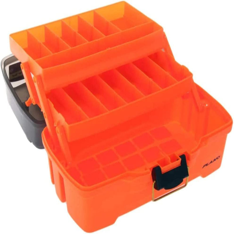 Clean Tackle Box Plano Heavy Duty Tackle Box | Orange | 2 Compartment