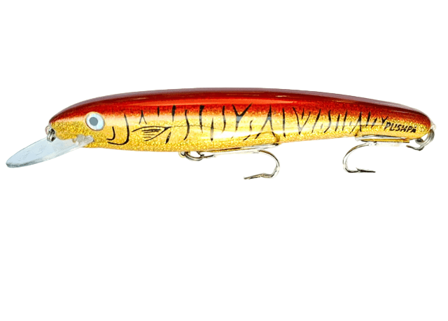 Pushpa Stickered Laser Pro Hard Bait Lure | Floating | 19 Cm | 46 Gm | - FishermanshubS GRY - 66