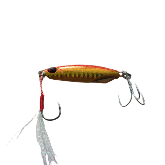 Pushpa Super Cast Metal Jig | Fast Sinking | 60 Gm | - FishermanshubRed Gold