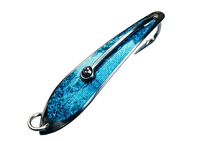 Pushpa Trolling Fishing Spoon | Single Hook | Sinking | 8 Cm, 14 Gm | 10 Cm, 23 Gm | - Fishermanshub3/0Light Blue