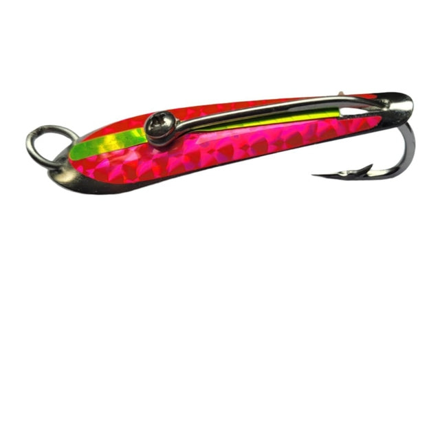 Pushpa Trolling Fishing Spoon | Single Hook | Sinking | 8 Cm, 14 Gm | 10 Cm, 23 Gm | - Fishermanshub#3/0Pink