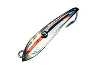 Pushpa Trolling Fishing Spoon | Single Hook | Sinking | 8 Cm, 14 Gm | 10 Cm, 23 Gm | - Fishermanshub3/0Red Silver
