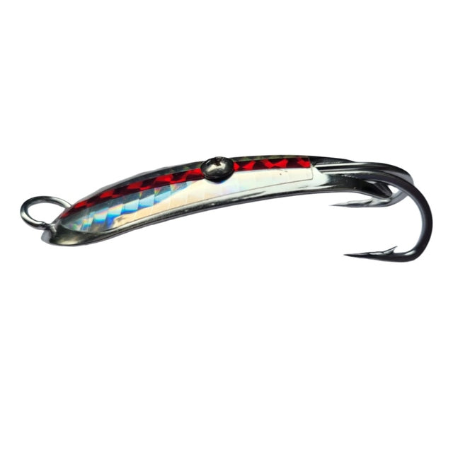 Pushpa Trolling Fishing Spoon | Double Hook | Sinking | 8 Cm, 15 Gm | 9 Cm, 20 Gm | - Fishermanshub#3/0Silver