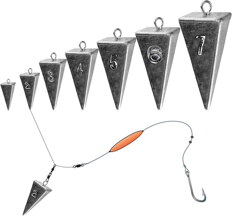 Fishing Pyramid Sinkers Weights - Fishermanshub50Gm