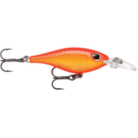 Rapala Ultra Light Shad | Chrome | Slow Sinking | 4Cm | 3Gm | - FishermanshubGold Fluroescent Red #GFR