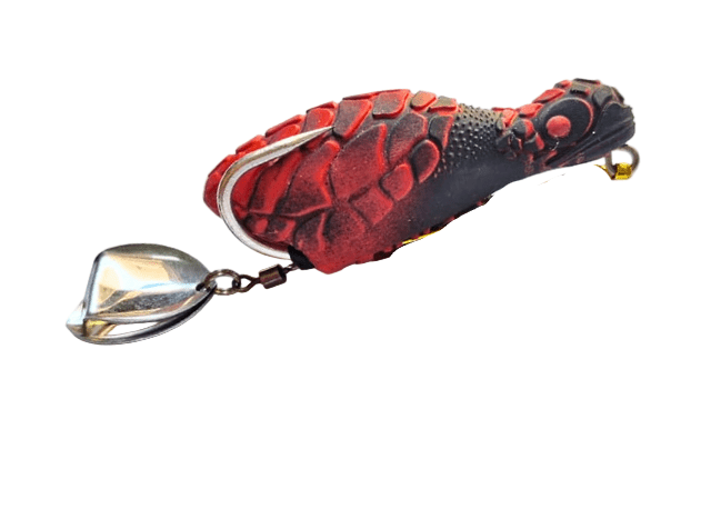 Pexxo Turtle Frog Handmade Soft Lure | Floating | 6 Cm | 13 - 14 Gm | - FishermanshubRed