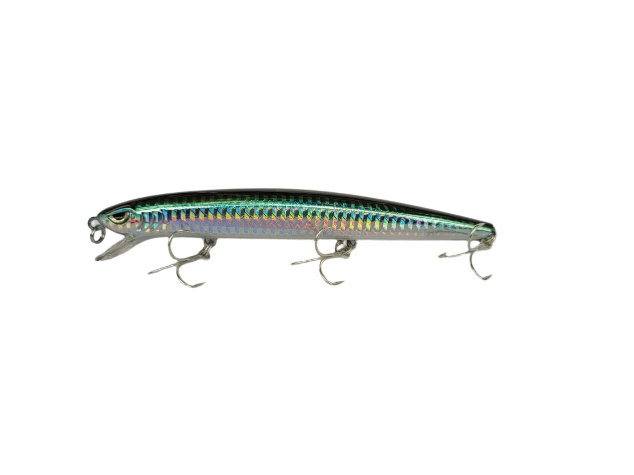 Storm Seabass Thunder Minnow Topwater Hard Lure | 14 Cm | 24 Gm | Floating - FishermanshubHolographic Green Back HGB