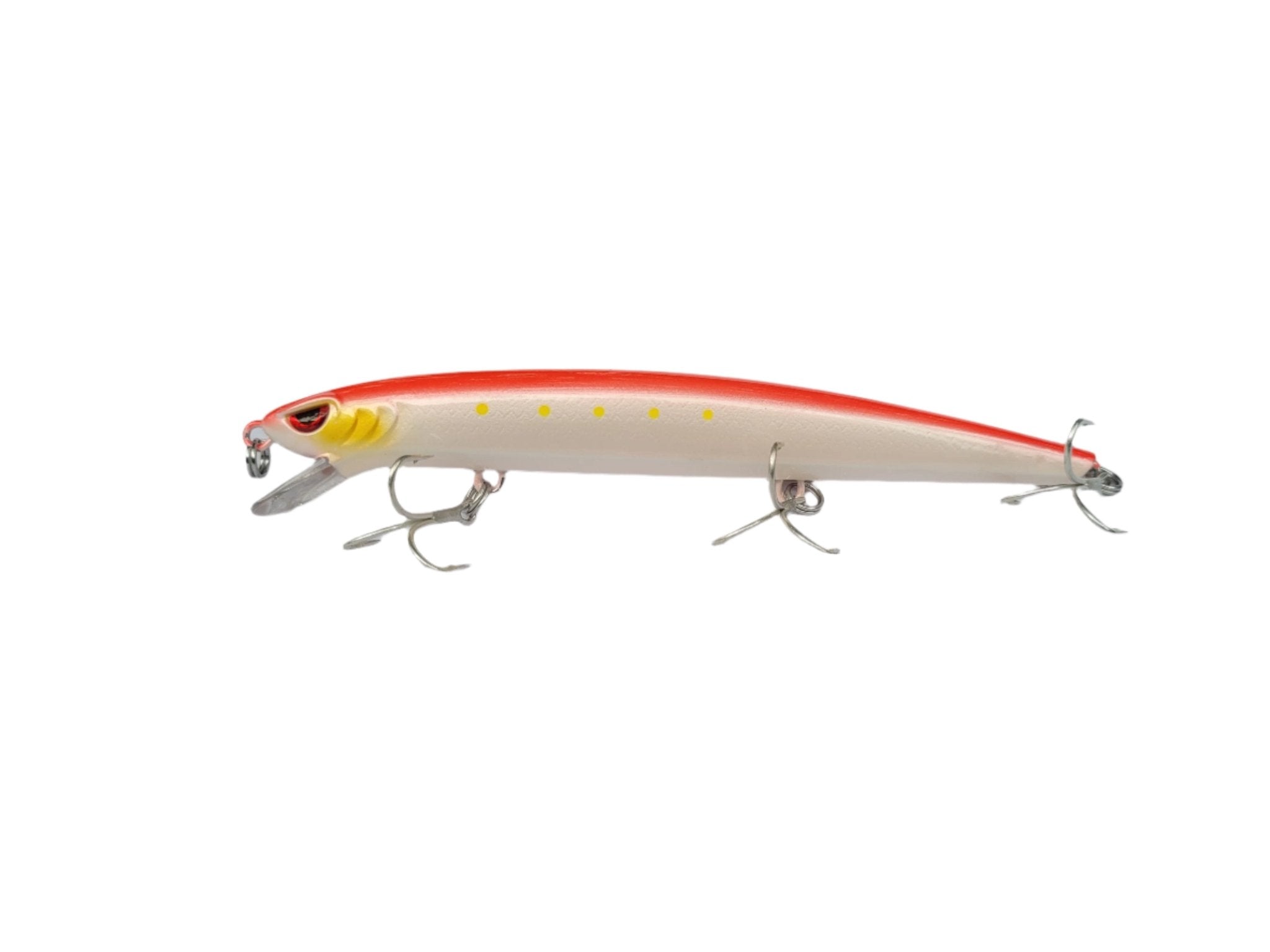 Storm Seabass Thunder Minnow Topwater Hard Lure | 14 Cm | 24 Gm | Floating - FishermanshubPearl Red Black PRD