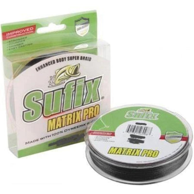 Sufix Matrix Pro High Performance Braided Line | 100Mt / 110Yd | Black | 6 Connected Spools | - Fishermanshub0.25MM | 22.5Kg (50.0Lb)Single