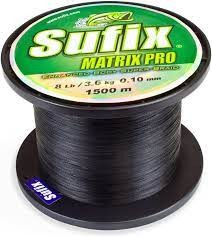 Sufix Matrix Pro High Performance Braided Line | 100Mt / 110Yd | Black | 6 Connected Spools | - Fishermanshub0.25MM | 22.5Kg (50.0Lb)Single