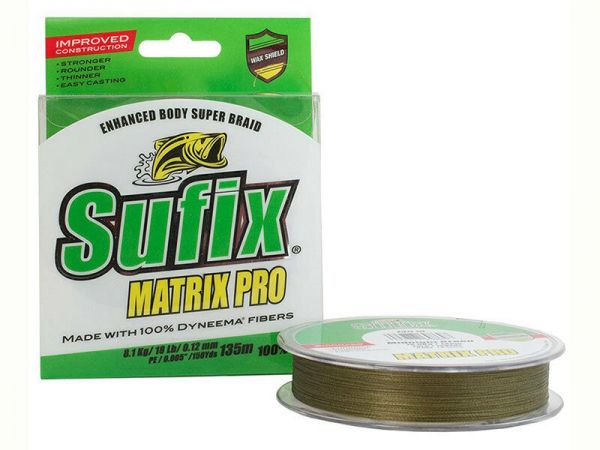 Sufix Matrix Pro High Performance Braided Line | 100Mt / 110Yd | Midnight Green | 6 Connected Spools | - Fishermanshub0.25MM | 22.5Kg (50.0Lb)Single