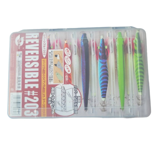 Sea Rock Reversible 203 Lure Case | Clear | 14 Compartments Tackle Box | - Fishermanshub