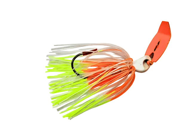 Sea Rock Chatter Bait with Hook Skirt | 10.5 Cm | 15 Gm | - FishermanshubOrange Chart