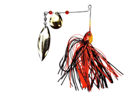 Sea Rock Spinner Bait with Hook Skirt | 22 Cm | 16 Gm | - FishermanshubOrange Black