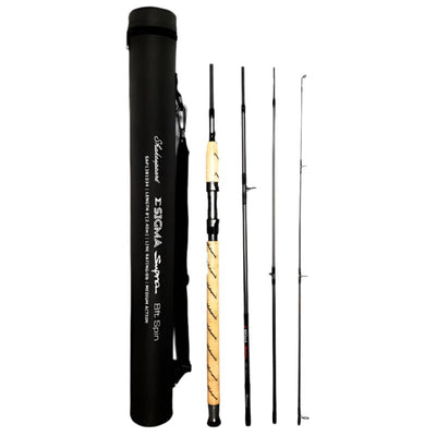 Shakespeare Sigma Supra 4 Pcs Travel Spinning Rod | Travel Rod | 8 Ft - H | - Fishermanshub8Ft/2.43Mt