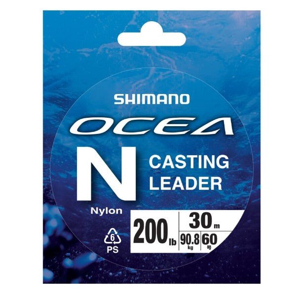 Shimano Ocea Nylon Casting Leader | 30Mt / 33Yd | Clear | - Fishermanshub1.15MM | 77.2Kg (170Lb)