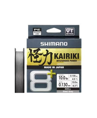 Shimano Kairiki 8+ PE Braided Fishing Line | 270Mt / 300Yd | Steel Grey | Multicolour | - Fishermanshub0.13MM | 4.5Kg (10Lb)Steel Grey