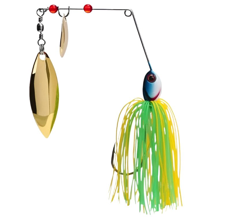 Spinner Bait with Hook Skirt | 22 Cm | 16 Gm | - FishermanshubLime