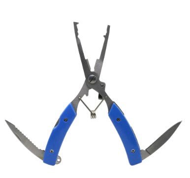 Split Ring Plier with Knife | Blue | Yellow | - FishermanshubBlue