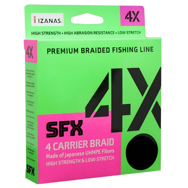 Sufix SFX4 Carrier Braided Fishing Line | 270Mt / 300Yd | Lo - Vis Green | - Fishermanshub0.28MM | 18Kg (40Lb)