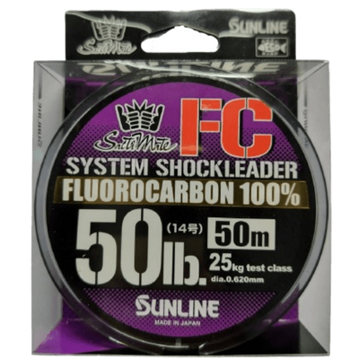 Sunline Saltimate System FC Shock Leader | 50Mt / 55Yd | Clear | - Fishermanshub0.62MM | 25Kg (50.0Lb)