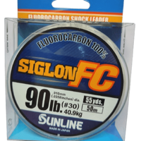 Sunline Siglon 100% Fluorocarbon Shock Leader | 50Mt / 55Yd | Clear | - Fishermanshub0.91MM | 40.9Kg (90.0Lb)