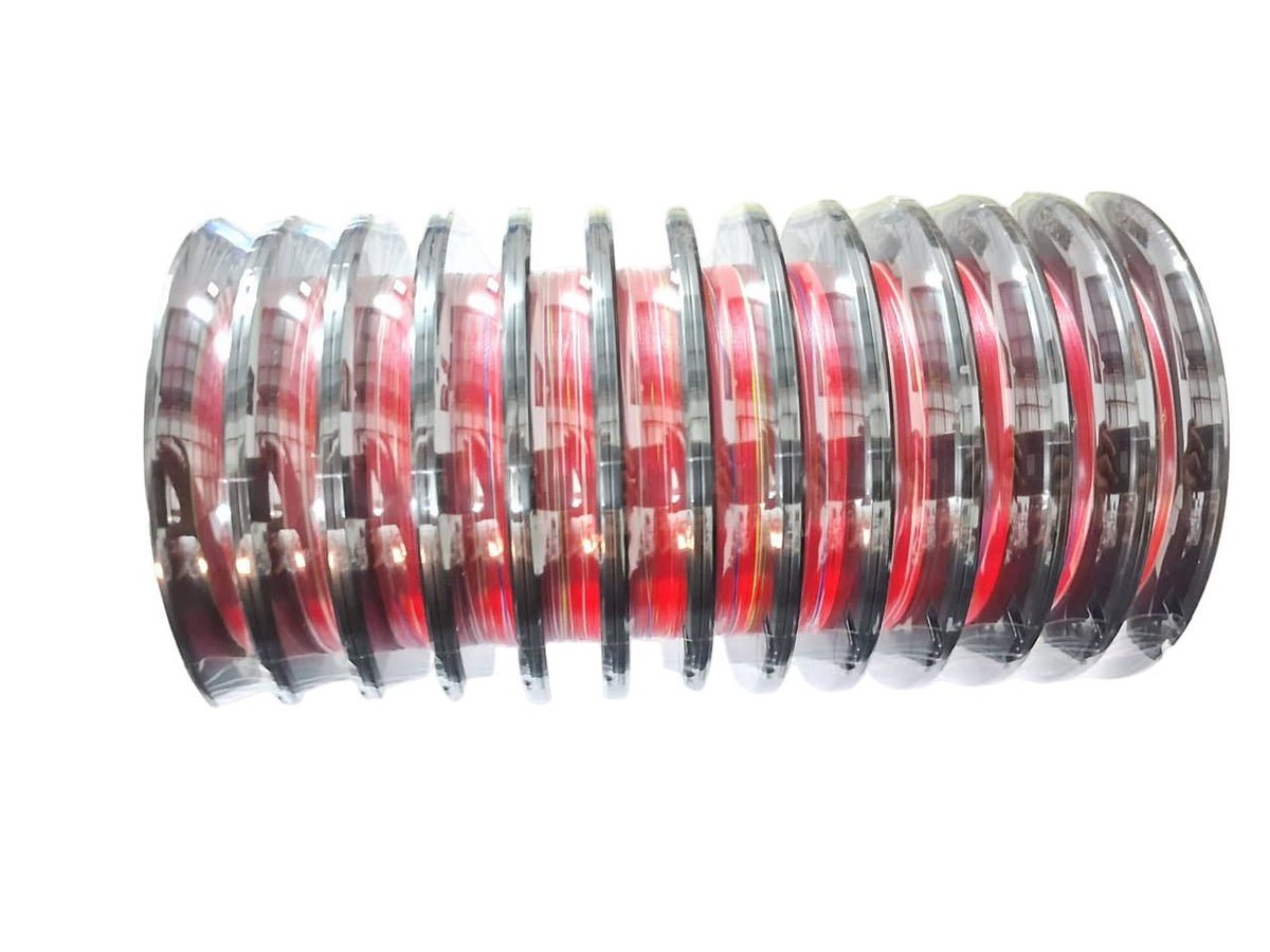 Sunline Siglon PE X8 Braided Fishing Line | 100Mt / 110Yd | Multicolor | 12 Connected Spools | - Fishermanshub0.24MM | 15.5Kg (35.0Lb)