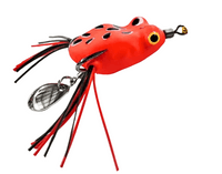 Terry 041 Lat Handmade Frogs Soft Lure With Spinner | Floating | 5 Cm | 4.7 Gm | - FishermanshubRed