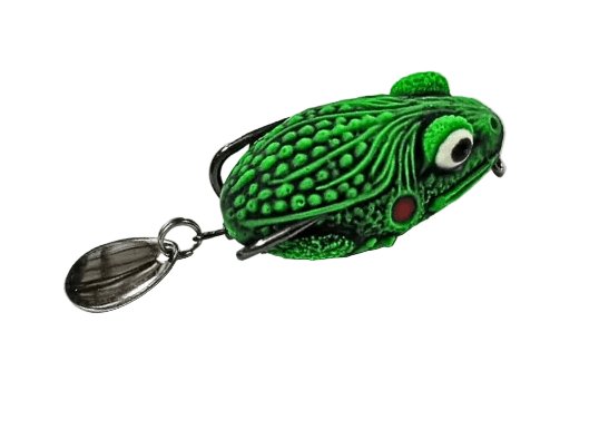 Terry L15 Lat Frogs Handmade Soft Lure With Spinner | Floating | 3.5 Cm | 5 - 6 Gm | - Fishermanshub2