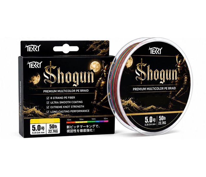 Terry Shogun Braided Fishing Line |300Mt | Multicolor|