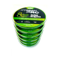 Terry Xtream Pro 8 Strand Braided Fishing Line | 100Mt / 110Yd | Chartreuse Green | 6 Connected Spools | - Fishermanshub0.18MM | 9.07Kg (20Lb)Single Spool