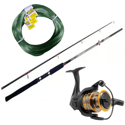 Lucana Beginner's Spinning Fishing Rod Reel & Line Combo Kit | 8 Ft - MH | 3000 Series | - Fishermanshub