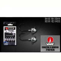 VMC Coastal X Jighead Hooks 7161CX | Qtt: 4-5 Per Pack - fishermanshub17 Gm