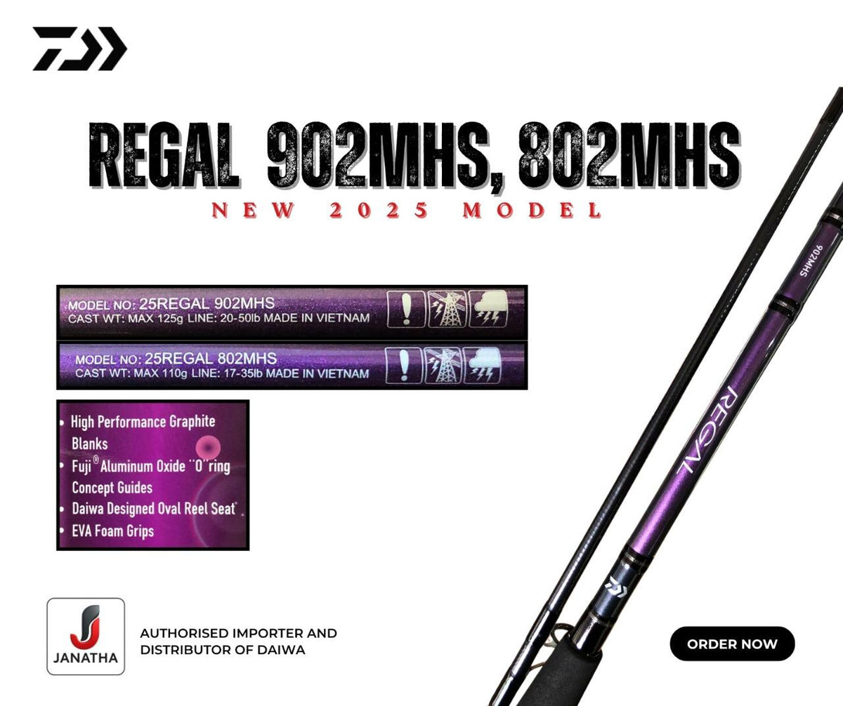 Daiwa Regal 2025 Spinning Rod | 8Ft - MH | 9Ft - MH | - Fishermanshub8Ft/2.43Mt