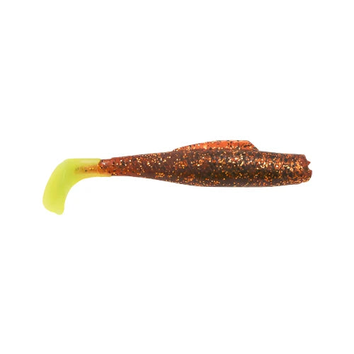 ZMAN MINNOWZ 3 INCH ROOTBEER CHARTREUSE TAIL