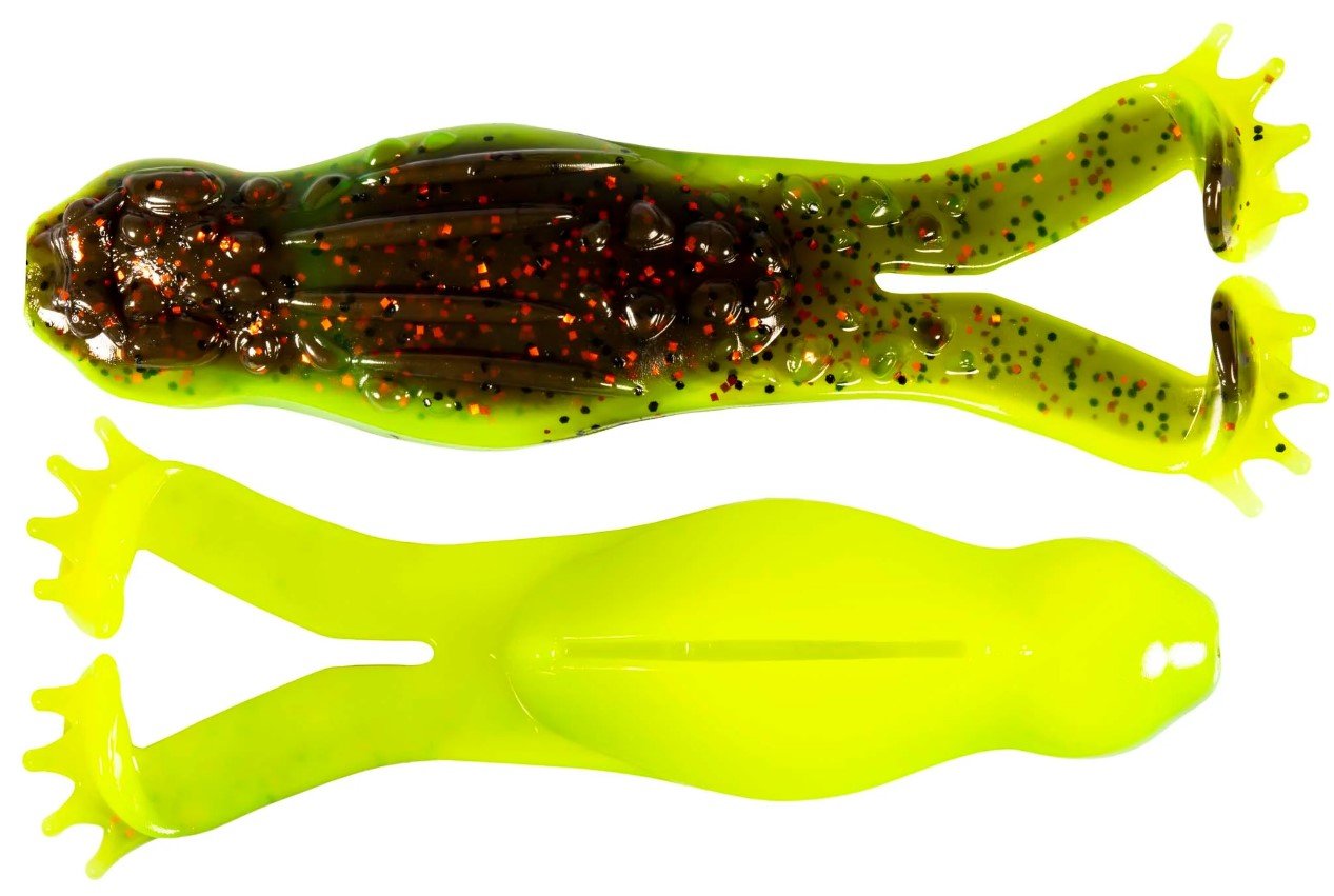13 Fishing BAMF-Panfish Radioactive Pickle Soft Bait - 6 Baits Per Pack, Panfish Trout Crappie Lure