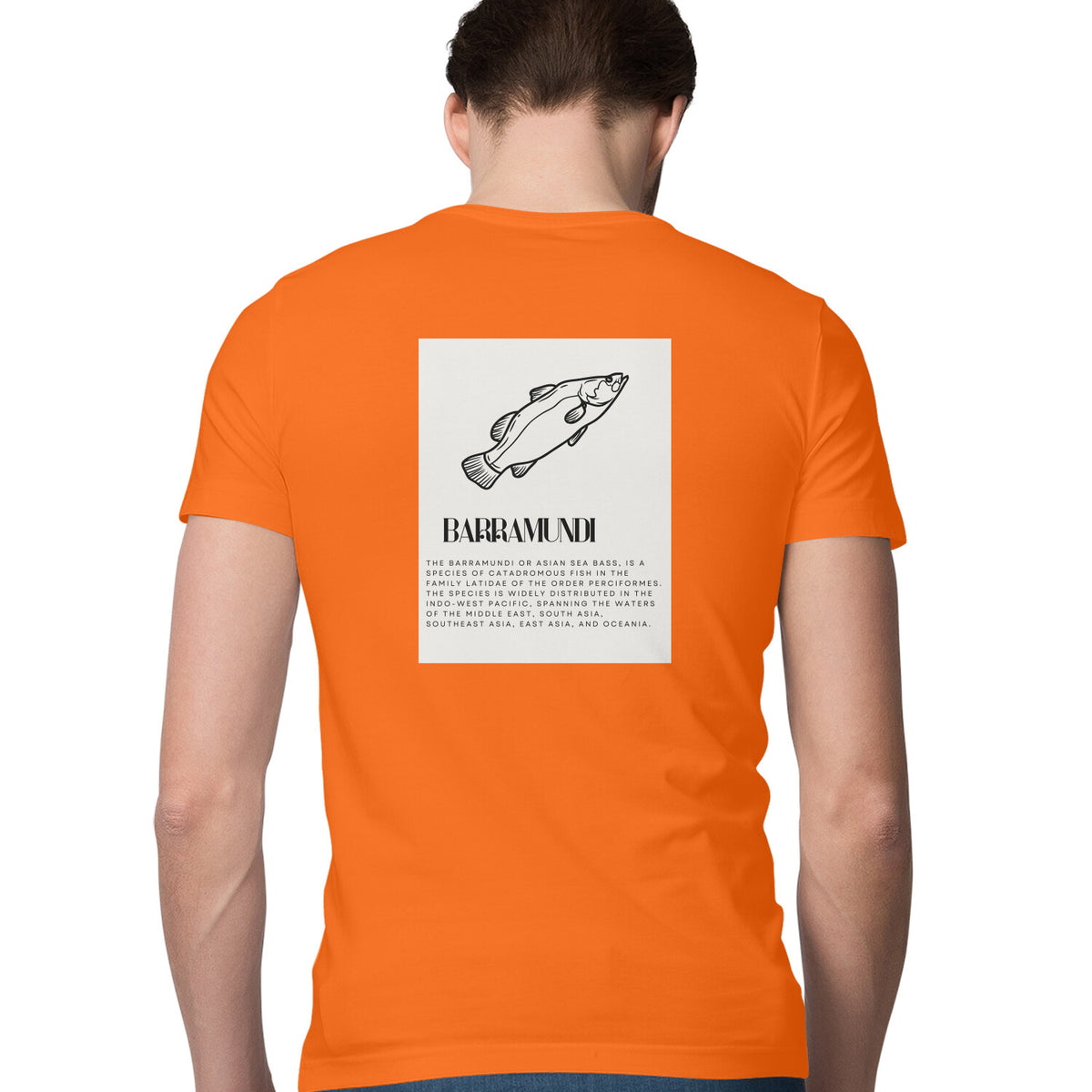 ஆண்கள் அங்கிலிங் டீ-ஷர்ட்ஸ் | பேராமண்டி - முன் & பின் விளக்கம் | சுற்று மை | குறுக்கு உடைய | 2 பக்க அச்சு |