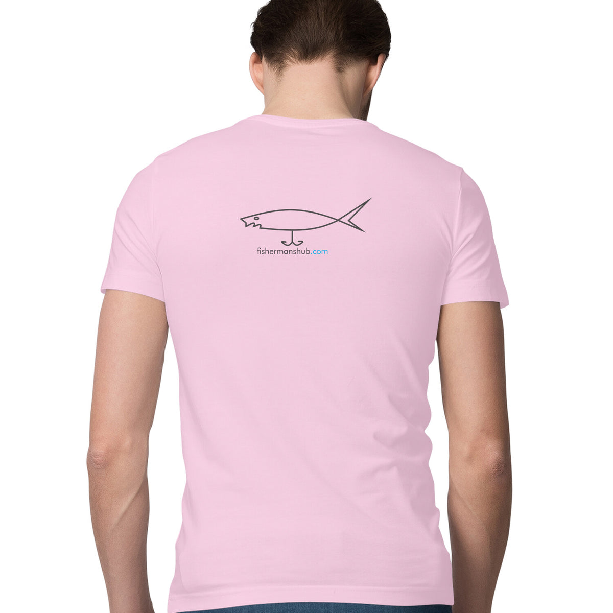 ஆண்கள் அங்கிலிங் டீ-ஷர்ட்ஸ் |முன்பு - ஆழமான கொதிக்குளி வேட்டை | பின்னூட்டம் - மீனவாங்கு.com லோகோ | சுற்று மை | குறுக்கு உடை |