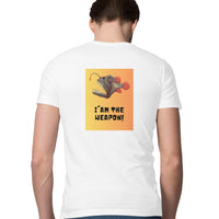Men's Angling T-Shirt's |Im The Weapon Deep Sea Angler Fish | Round Neck | Short Sleeve | 2 Side Prints |